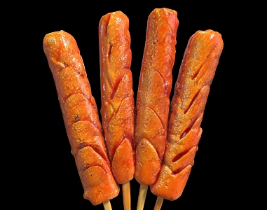 Roast Sausage Red Sausage Starch Sausage Hot Dog Ham Sausage Volcanic Stone Roast Sausage Leisure Snacks Flavor Snacks Fried Roast Sausage Barbecue 3d model