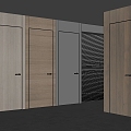 Modern Invisible Door Minimalist Door Bedroom Door Single Door Toilet Door 3d model