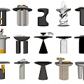 Modern round several sides several corners several combinations 3d model