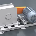 High Performance Industrial Equipment With Electric Motor Orange Connecting Component And Metal Base