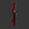 Red Industrial Pipes with Various Shapes T joint Straight Elbow and Metal Flanges