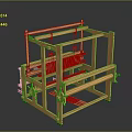 Traditional Handcrafted Wooden Loom with Frame Structure for Weaving Textile Crafts