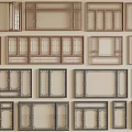 New Chinese-style window casement window floor-to-ceiling window antique window lattice window bay window retro folding window 3d model
