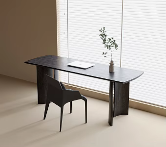 Modern Desk Chair Desk Book Chair 3d model