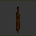 Brown Fish Model With Hair Like Body Texture And Open Mouth Showing Teeth