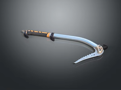 Modern Silver Metal Lighting Fixture Combination With Orange Black Handle Design 3d model