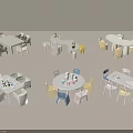 Colorful Kids Table with Various Designs and Matching Chairs for Learning and Playing