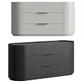 Sleek Modern White and Black Dressers Home Furniture with Three Drawers Minimalist Design