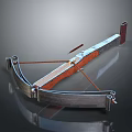 Medieval Crossbow Weapon Featuring Metal Frame Wooden Parts Bowstring And Trigger Mechanism