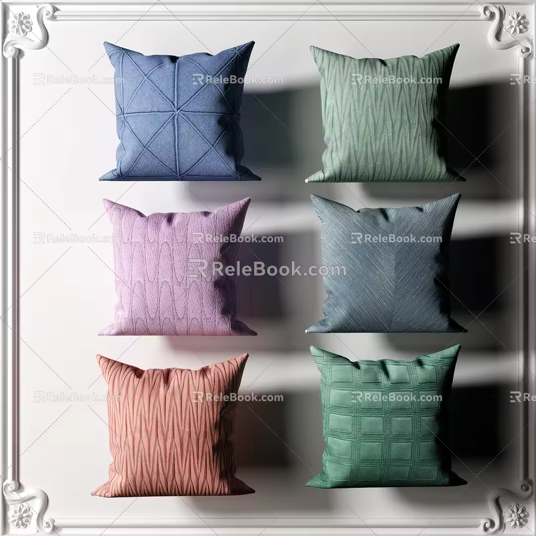 Modern pillow combination 3d model