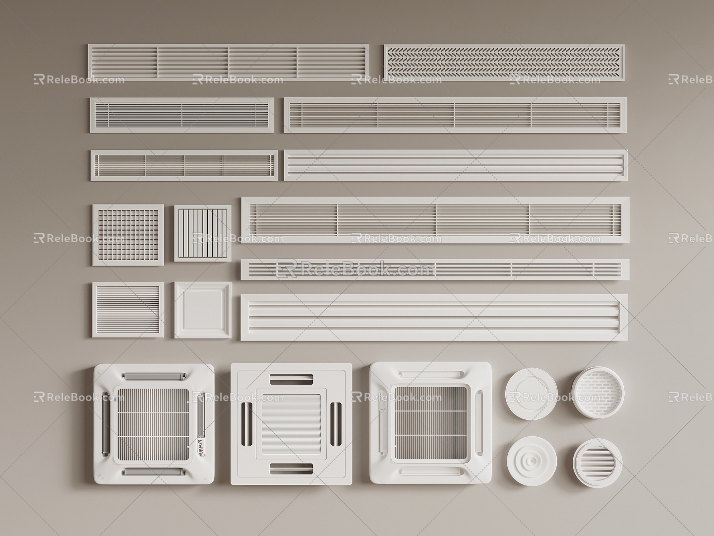 Air conditioning air outlet ceiling air conditioning 3d model