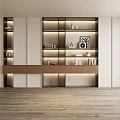 Middle Style Bookcase 3d model