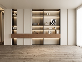 Middle Style Bookcase 3d model