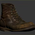 Brown Leather Lace Up Boots Vintage Distressed Design High Quality Crafted For Casual Wear