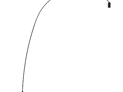 Modern Minimalist Floor Lamp With Curved Arm Design For Living Room Ambient Lighting 3d model