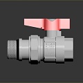 Pipe water pipe valve iron pipe fitting flange tee joint pipe water pipe valve 3d model