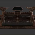 Vintage Office Appliance Featuring Mechanical Structure Copper Finish and Transparent Typing Component