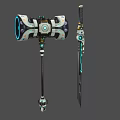 Simple Model Science Fiction Weapon Science Fiction Hammer Warhammer Science Fiction Sword Future Weapon High-tech Battle Blade 3d model