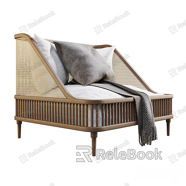 Nordic Leisure Chair Rattan Casual Chair model