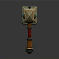 Hammer Warhammer Cartoon Hammer Magic Hammer Thor's Hammer Ancient Weapons Cold Weapons Medieval Items 3d model