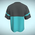 Timberland Short Sleeve T Shirt With Dark Gray And Teal Color Striped Sleeves
