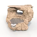 Natural Rock Scene Construction With Layered Surfaces And Hollow Design Elements