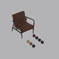 Modern Leather Leisure Chairs with Wooden Legs for Living Room Decor