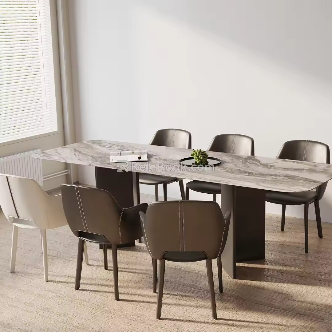 Modern table combination 3d model