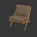 Modern Single Sofa With Wooden Frame Light Gray Cushion And Simple Design