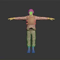 Game Movie Character In Military Camouflage Uniform With Helmet Tactical Vest And Arms Outstretched Pose