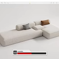 Modern Multiplayer Sofa 3d model