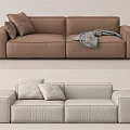 Modern Double Sofa Tofu Block Double Sofa 3d model