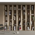 Modern Bookcase Bookshelf Ornaments Decorative Cabinet Top Bookcase 3d model