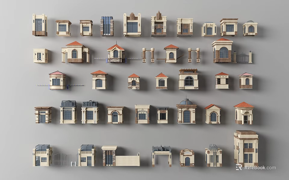 A Wide Range Of Architectural Gate Designs For Various Buildings 3d model 