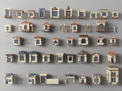A Wide Range Of Architectural Gate Designs For Various Buildings 3d model