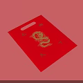 Red Gift Boxes With Golden Dragon Patterns And Traditional Chinese Design Elements