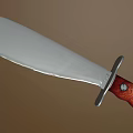 Tactical Combat Weapon Knife with Sharp Silver Blade and Red Wooden Handle