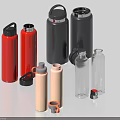 Reusable Water Bottles In Different Colors With Various Designs And Practical Lid Styles