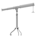 Vintage Commercial Telescopes With Wooden Brass Bodies And Tripod Stands
