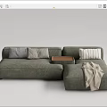 Modern corner sofa multiplayer sofa 3d model