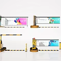 Public Facilities Automatic Parking Barriers With Digital Displays And Multiple Designs 3d model