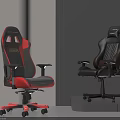 Ergonomic Modern Office Chairs Red Black And Black With High Back Armrests Rolling Base