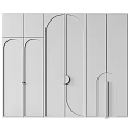 Modern White Wardrobe With Sleek Metal Handles And Minimalist Design For Contemporary Home