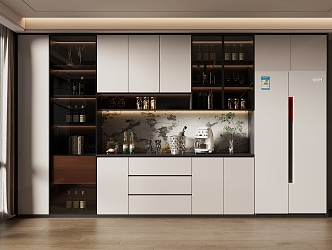 Home Wine Cabinet 3d model