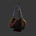 Fashionable Black Leather Handbag With Structured Handles And Modern Sleek Design