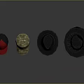 Different Styles Of Hats With Red Camo And Dark Colors For Fashion