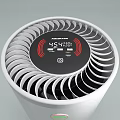 Silver Cylindrical Air Purifier With Green Indicator Light And Ventilation Holes For Home Use