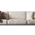 Modern three-seat sofa multiplayer sofa 3d model
