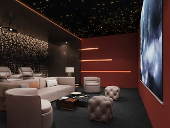 Light Luxury Film and Television Hall 3d model