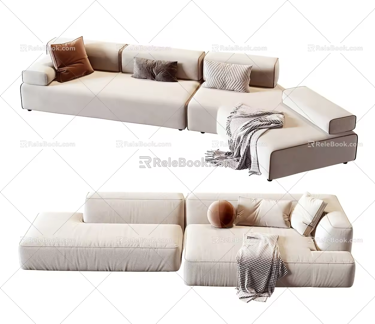 Modern Multiplayer Sofa 3d model